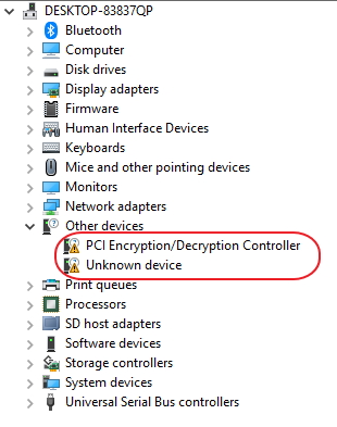 Pci encryption decryption controller driver
